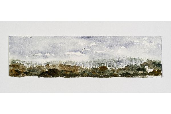 Making Space XXIV, watercolour on Fabriano 200lb, 11x3 in.